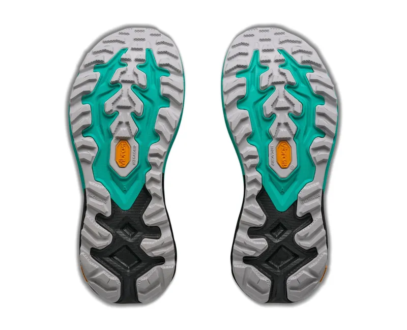 Hoka Mafate 5 Trail Running Shoes Womens in Black/Electric Aqua-1