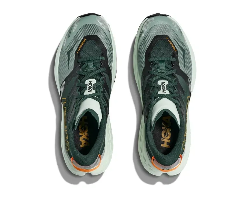 Hoka Speedgoat 7 Trail Running Shoes Mens in Bay Leaf/Sea Glass-7