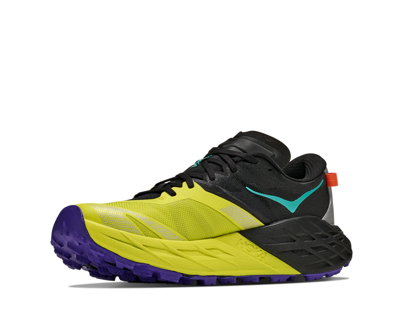 Hoka Speedgoat 7 Men's Trail Running Shoes in Black/Hoka Citrus-4