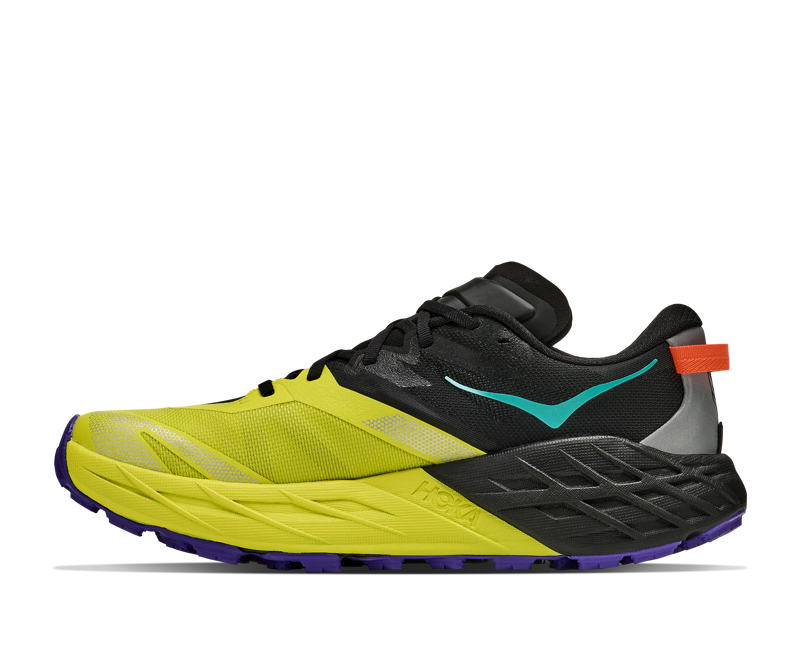 Hoka Speedgoat 7 Men's Trail Running Shoes in Black/Hoka Citrus-3