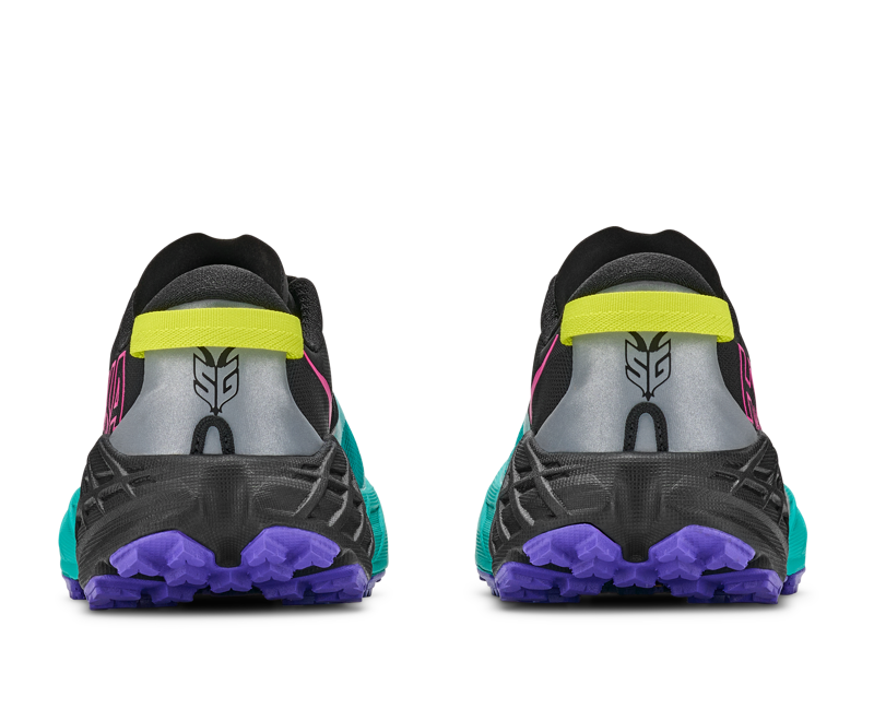 Hoka Speedgoat 7 Trail Running Shoes Womens in Black/Electric Aqua-6