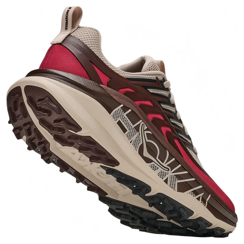 Hoka Stinson 8 Running Shoes Mens in River Rock Grey/Spiced Chocolate-2