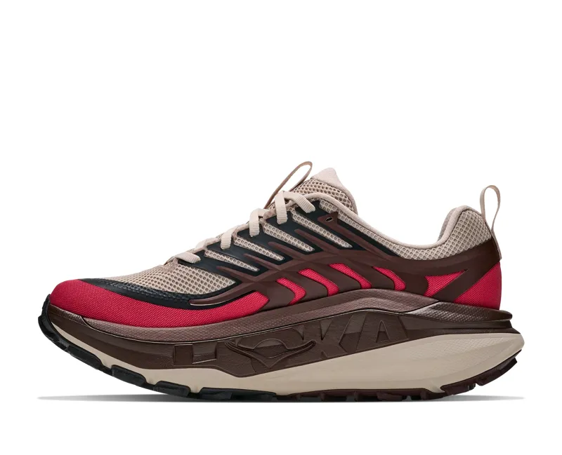 Hoka Stinson 8 Running Shoes Mens in River Rock Grey/Spiced Chocolate-3