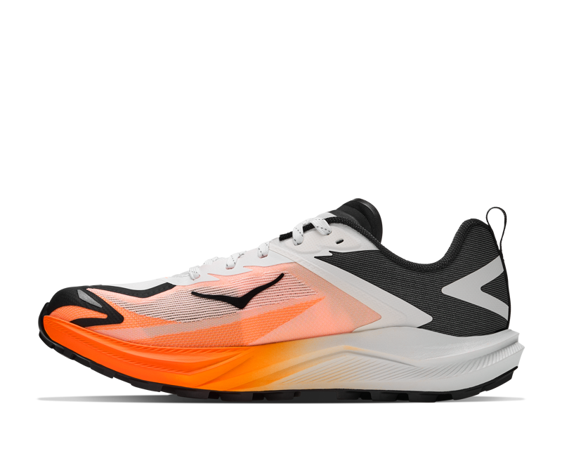 Hoka Zinal 3 Trail Running Shoes Mens in Frost/Neon Tangerine-3