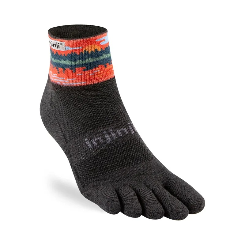 injinji trail midweight mini-crew socks weight ultralight backpacking Women's XS/S / Violet their breathable material keeps your feet dry and cool Injinji Women's Trail Midweight Mini-Crew