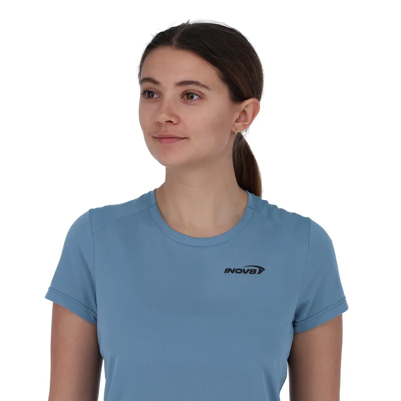 Inov8 Performance Short Sleeve T-Shirt Womens in Blue Grey/Slate-1