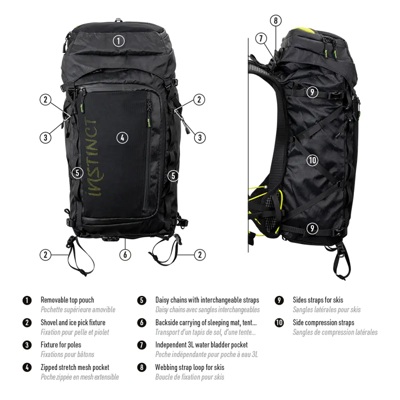 Instinct Alpi 40 Trail Running Pack with 2 x 600ml Pack-3