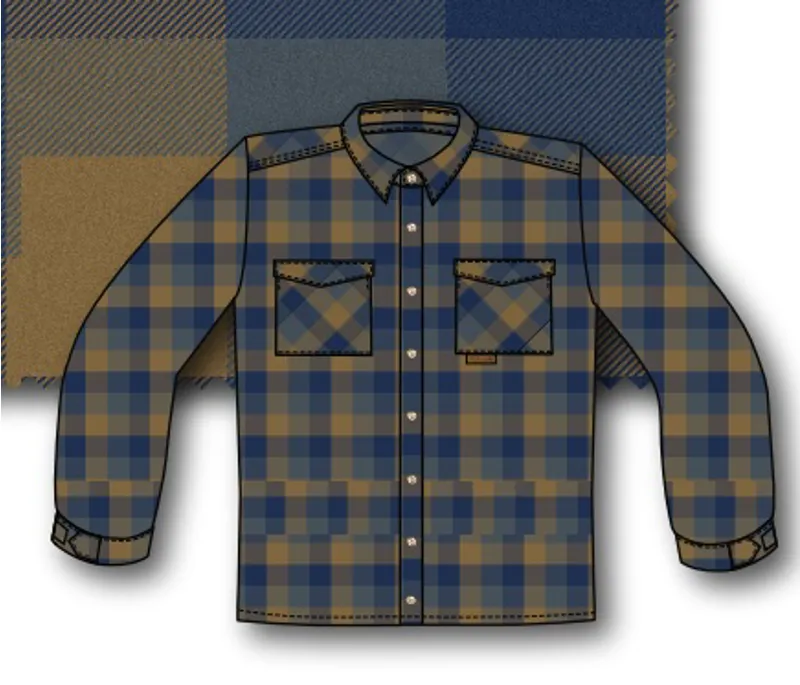 Paramo Katla Shirt Mens in Indigo Gingham Check