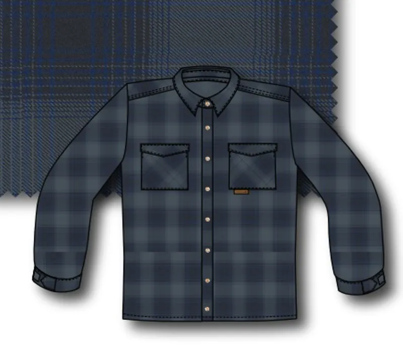Paramo Katla Shirt Mens in Rock Plaid Check