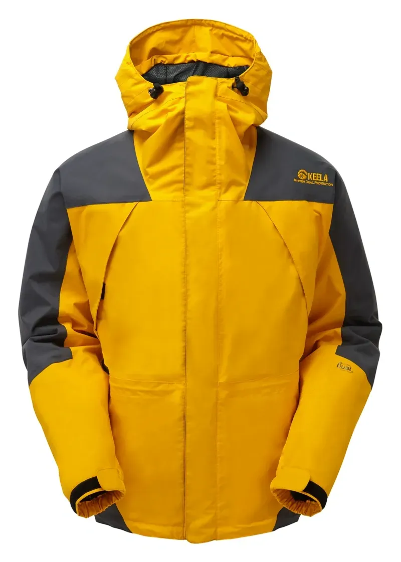 Keela Munro Waterproof Jacket Men's in Mango/Wolf Grey