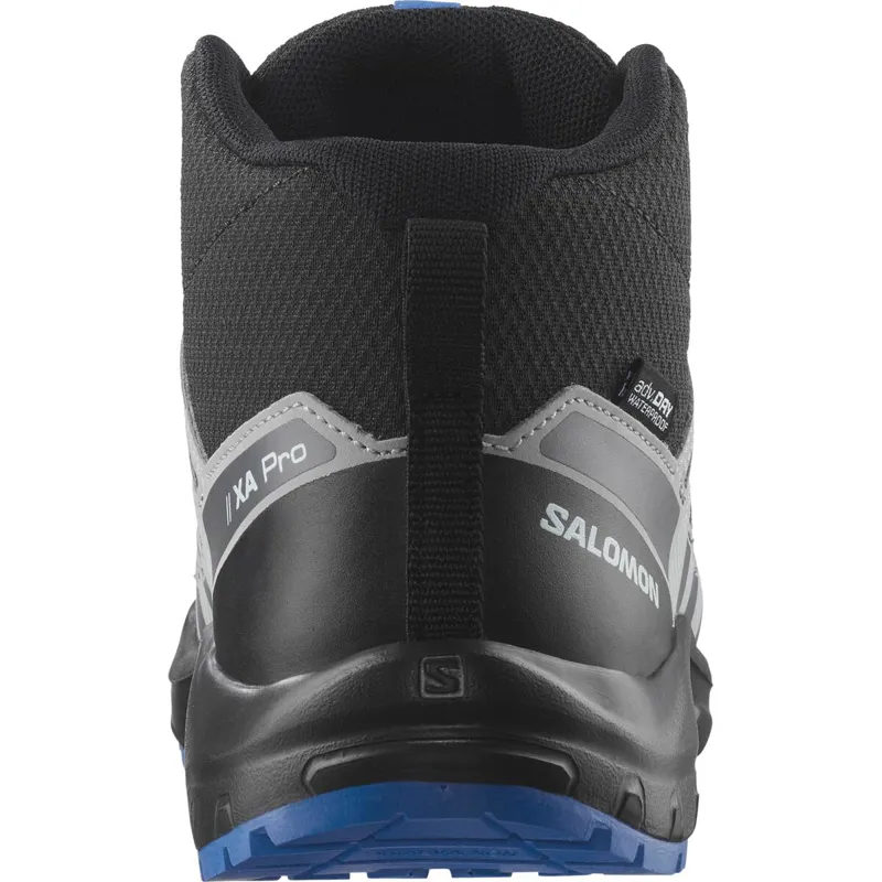 Salomon XA Pro V8 Mid Waterproof Kids in Black/Monument/French Blue-4
