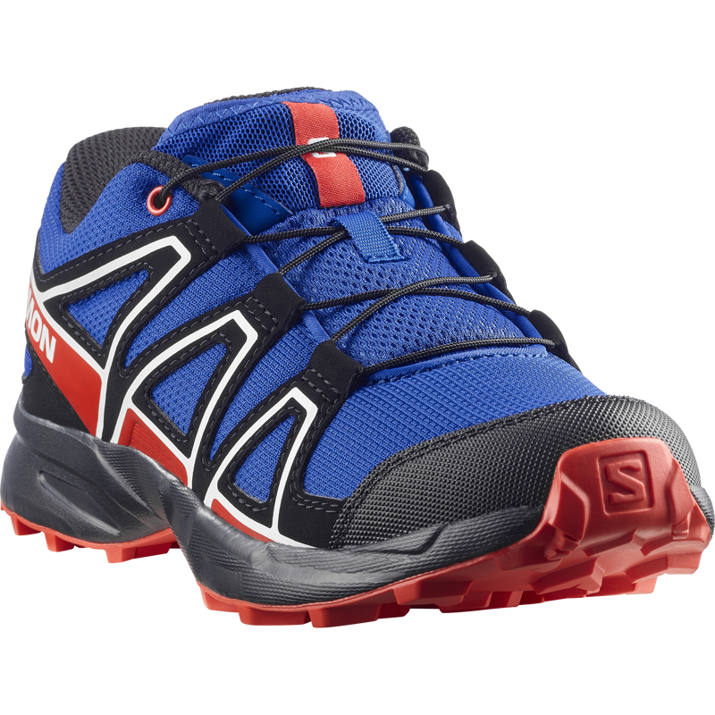 Salomon Speedcross Kids in Surf The Web/Fiery Red/Black-3