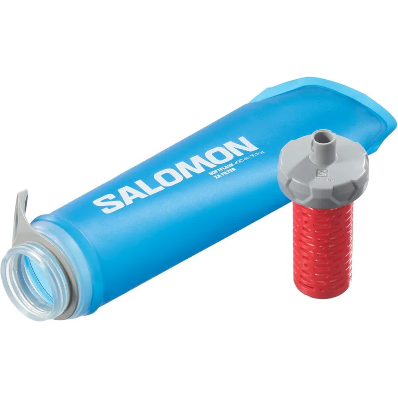 Salomon Softflask XA Filter 490ml in Clear Blue-2
