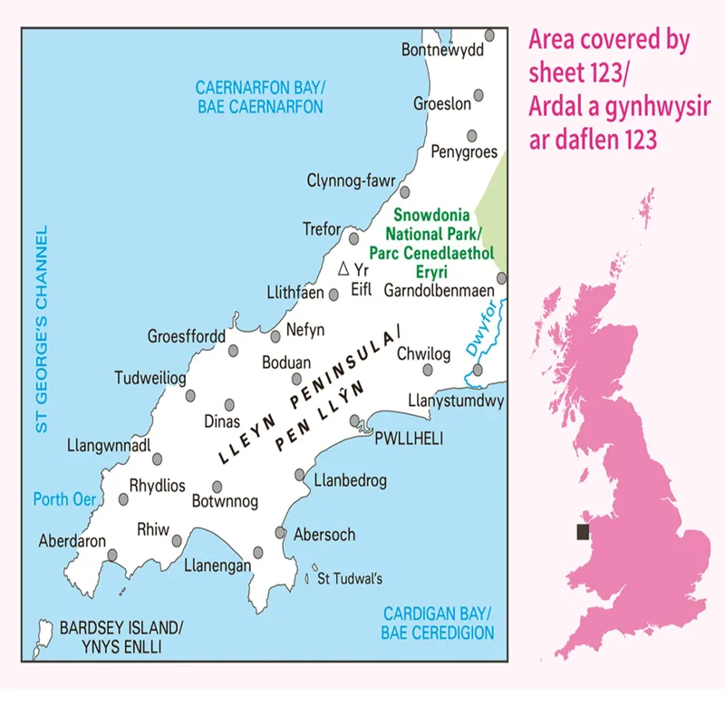 OS Landranger 123 Lleyn Peninsula-2