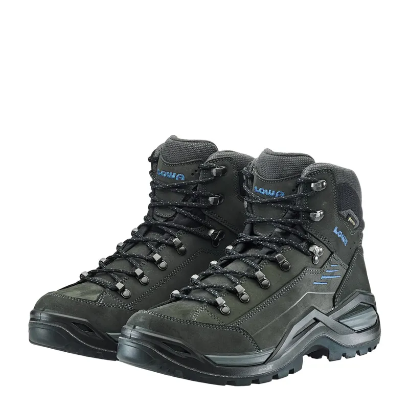 Lowa Renegade Evo GTX Mid Wide Mens in Anthracite/Steel Blue-1