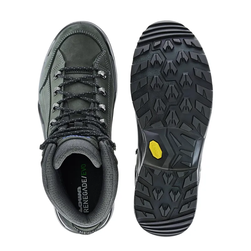 Lowa Renegade Evo GTX Mid Wide Mens in Anthracite/Steel Blue-2