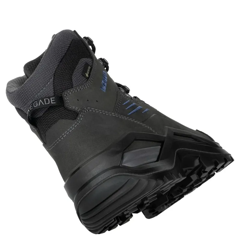 Lowa Renegade Evo GTX Mid Wide Mens in Anthracite/Steel Blue-10