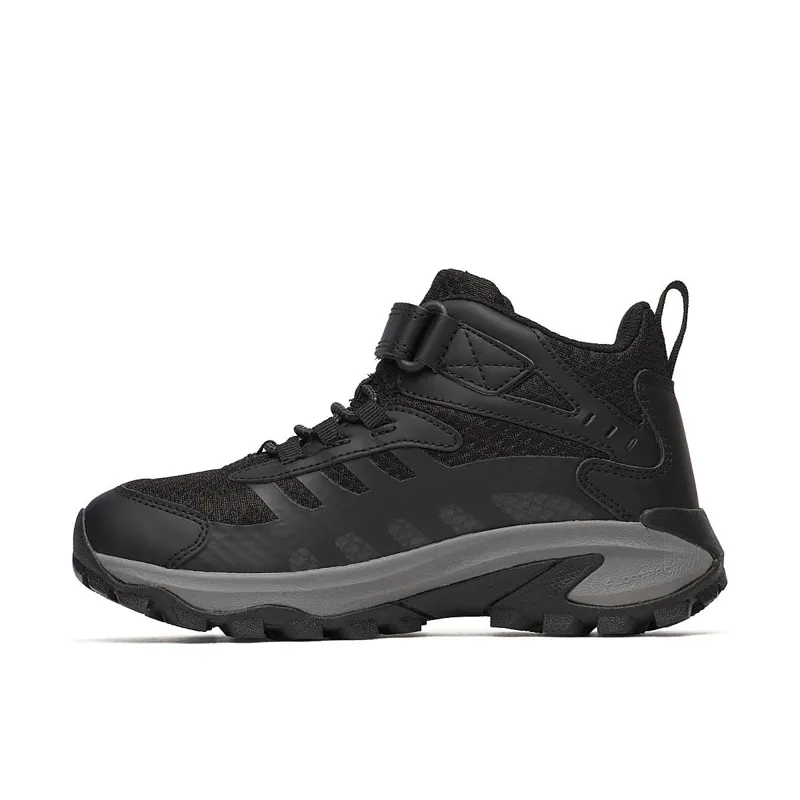 Merrell Big Kids Moab Speed 2 Mid AC Waterproof in Black/Orange-4