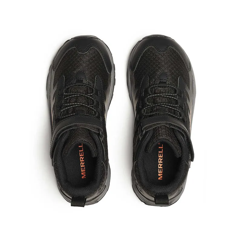 Merrell Big Kids Moab Speed 2 Mid AC Waterproof in Black/Orange-2