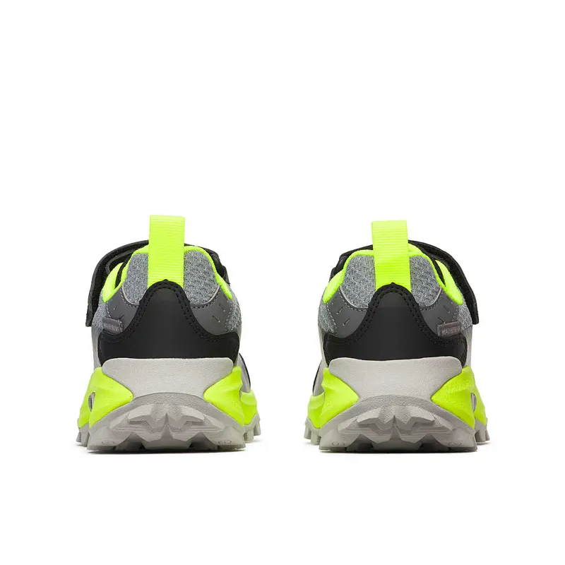 Merrell Big Kids Moab Speed 2 Low AC Waterproof in Grey/Black/Citron-3