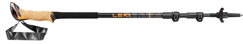 Leki Makalu Cork Lite Hiking Poles in Orange/Black/Anthracite