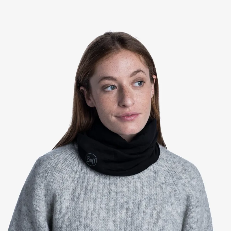 Buff Midweight Merino Wool Multifunctional in Solid Black-2