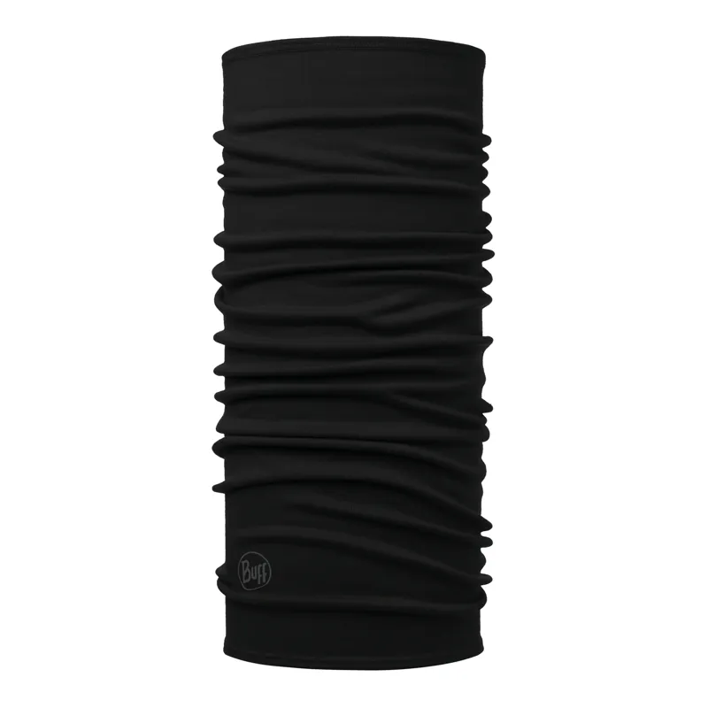 Buff Midweight Merino Wool Multifunctional in Solid Black