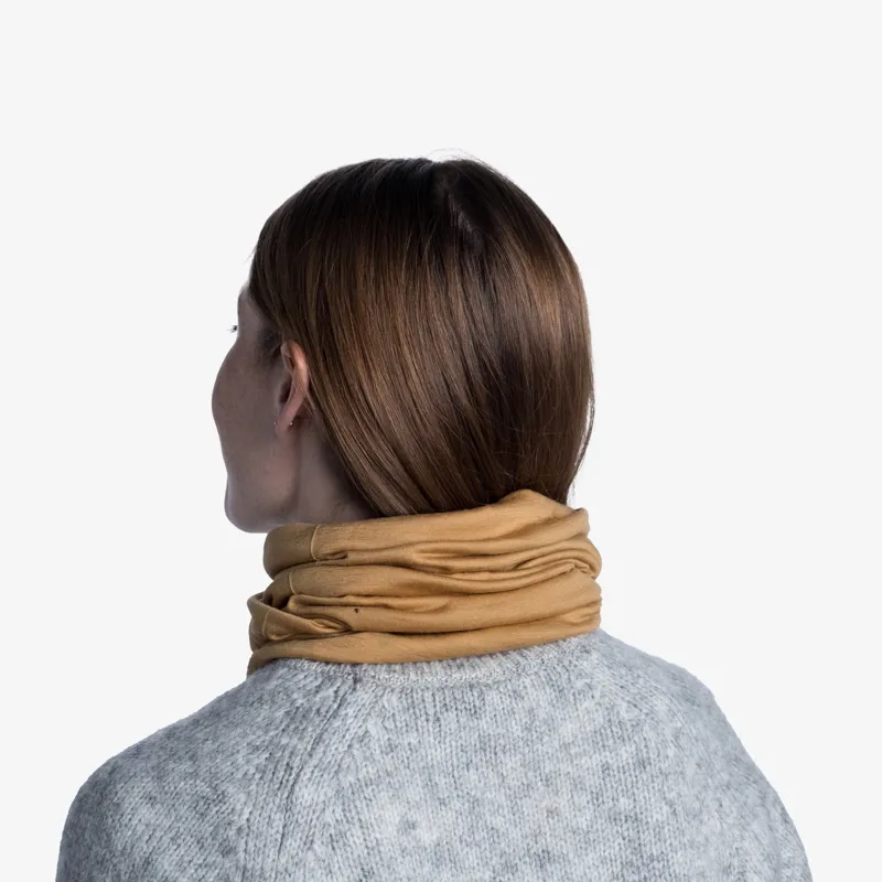 Buff Merino Lightweight Neckwear in Solid Mustard-4