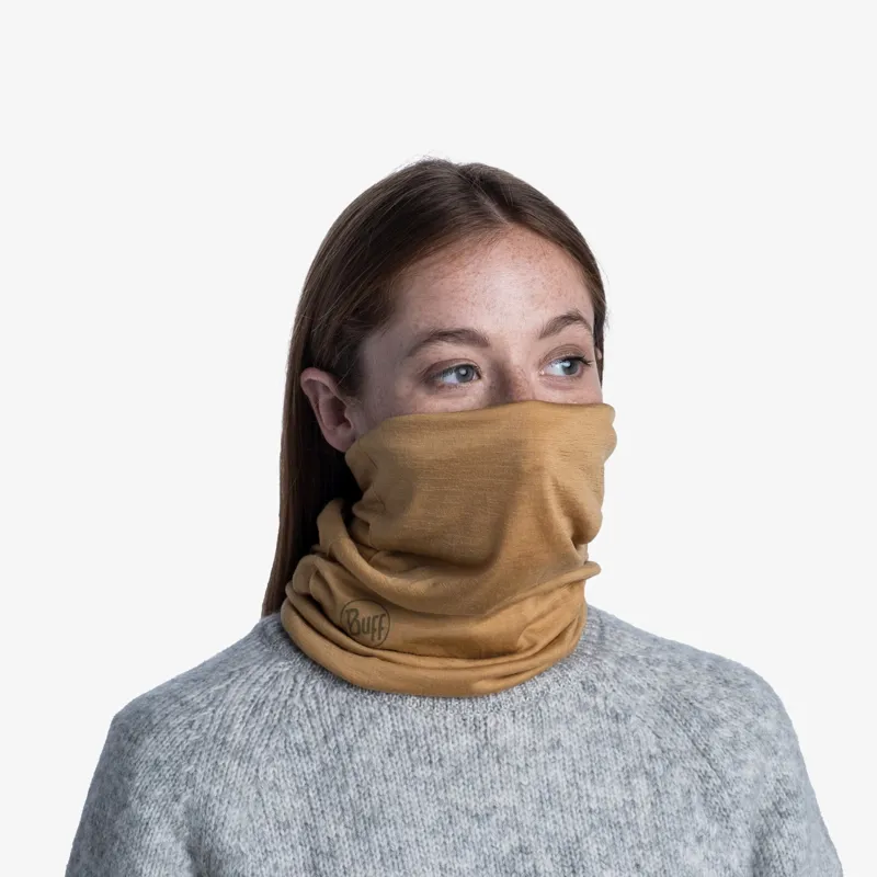 Buff Merino Lightweight Neckwear in Solid Mustard-9