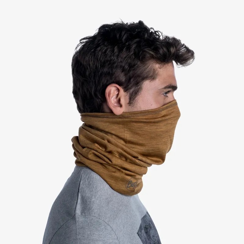 Buff Merino Lightweight Neckwear in Solid Mustard-6