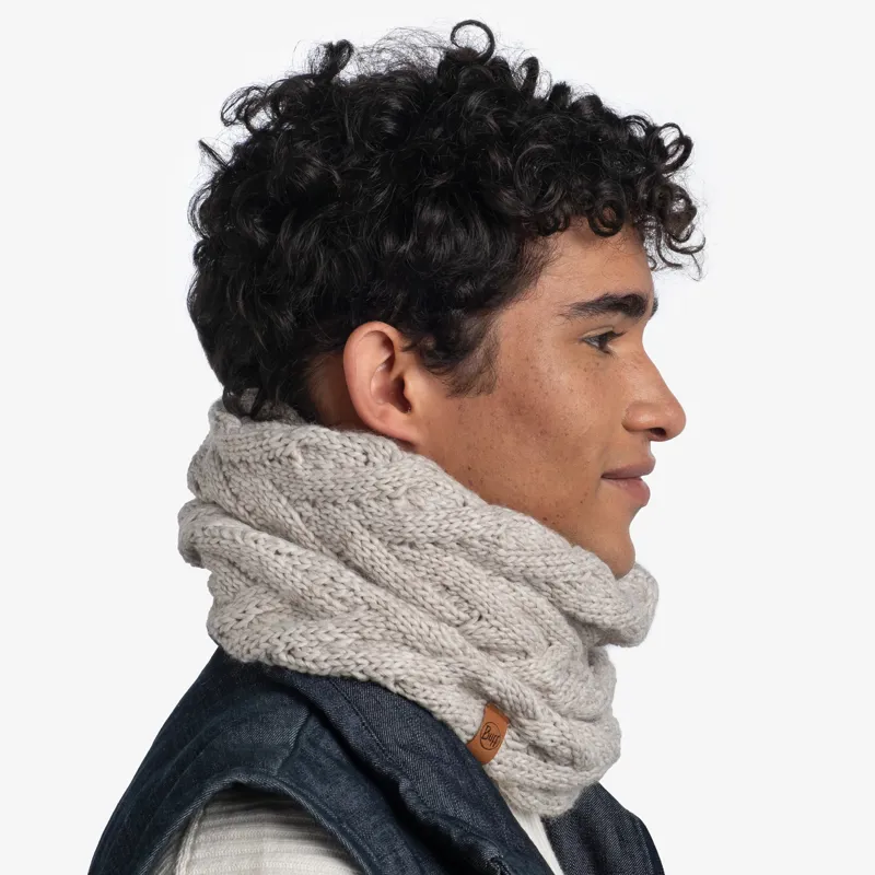 Buff Caryn Crimson Knitted and Fleece Neckwarmer Adult in Ecru-3