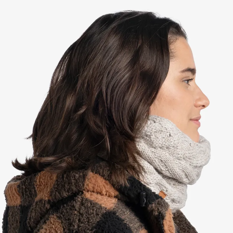 Buff Caryn Crimson Knitted and Fleece Neckwarmer Adult in Ecru-6