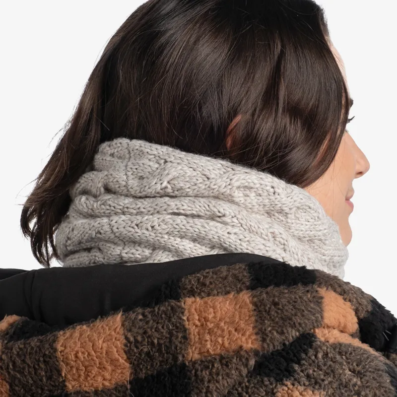 Buff Caryn Crimson Knitted and Fleece Neckwarmer Adult in Ecru-7
