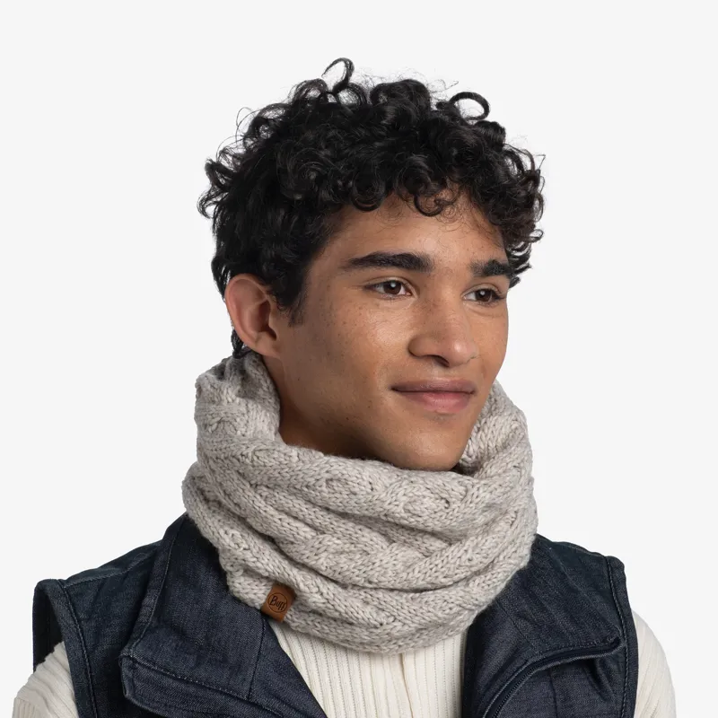 Buff Caryn Crimson Knitted and Fleece Neckwarmer Adult in Ecru-2