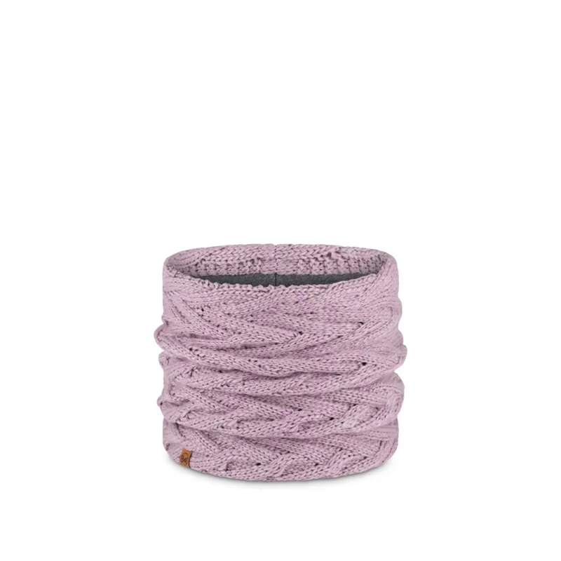 Buff Caryn Knitted and Fleece Neckwarmer in Lilac Ice
