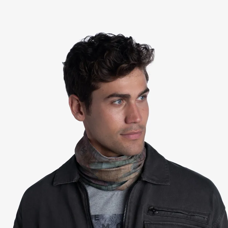 Buff Thermonet Neck Gaiter in Bosky Moss Green-2