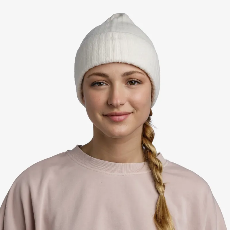 Buff Knitted Hat Nilah in Ice-2