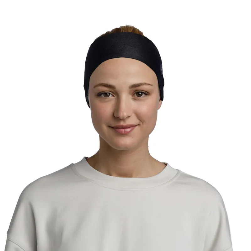 Buff ThermoNet Headband in Solid Black-1