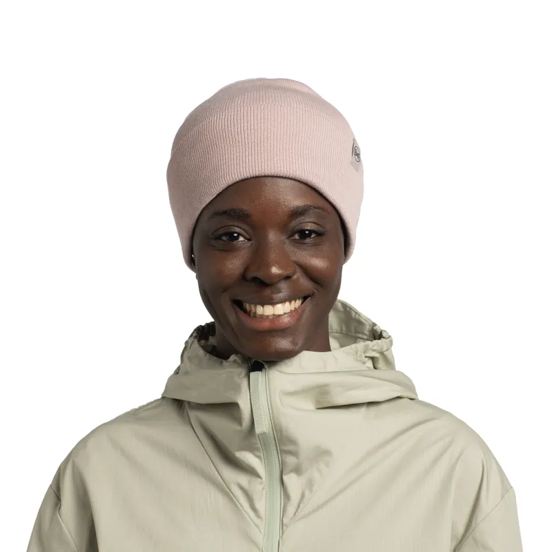 Buff Lilon Knitted Beanie in Rosewood-2