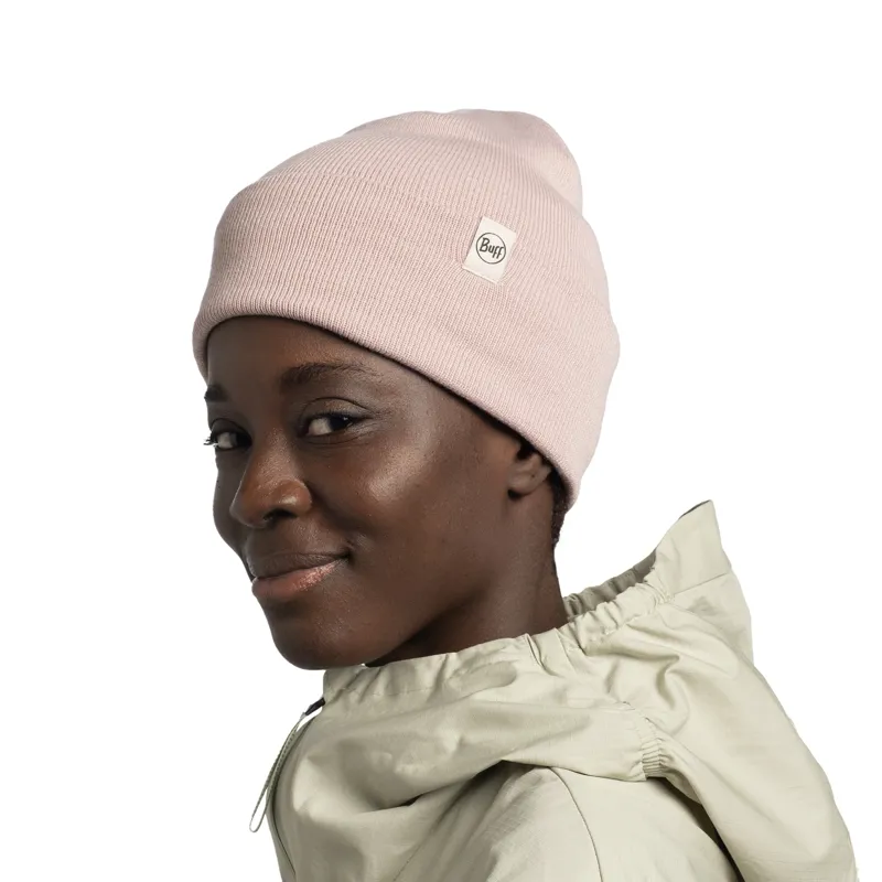 Buff Lilon Knitted Beanie in Rosewood-3