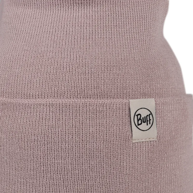 Buff Lilon Knitted Beanie in Rosewood-1