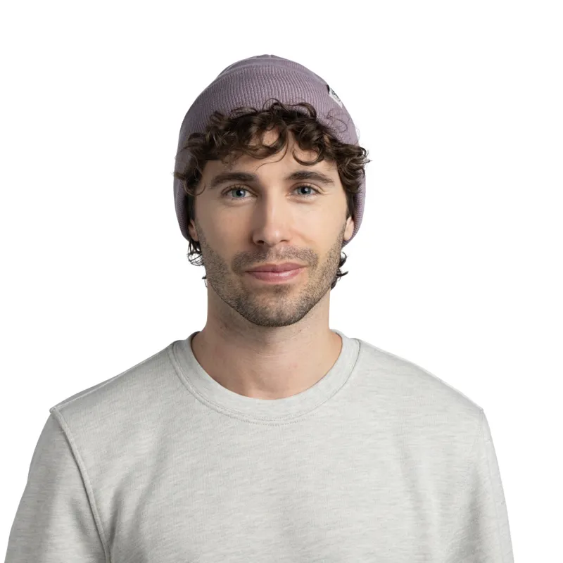 Buff Lilon Knitted Hat in Lilac Ice-3