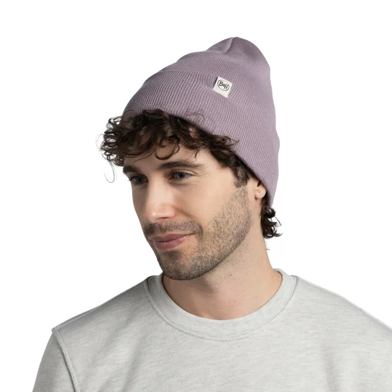 Buff Lilon Knitted Hat in Lilac Ice-2