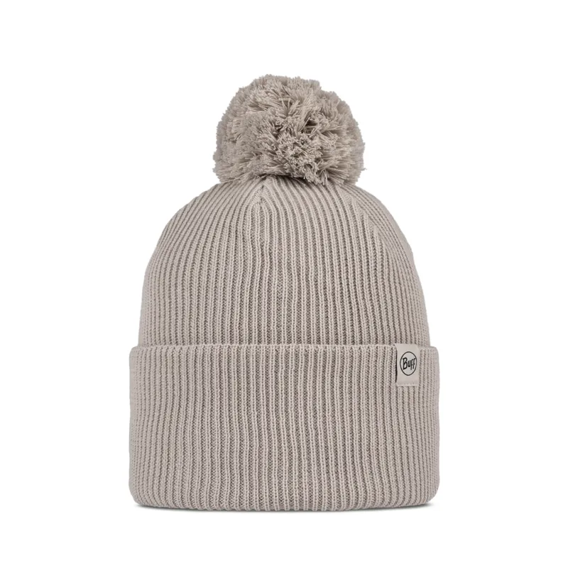 Buff Knitted Beanie Renvi Unisex in Birch Grey
