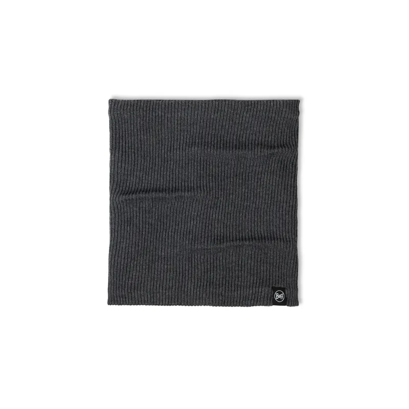 Buff Knitted and Fleece Neckwarmer in Renvi Grey Heather-1