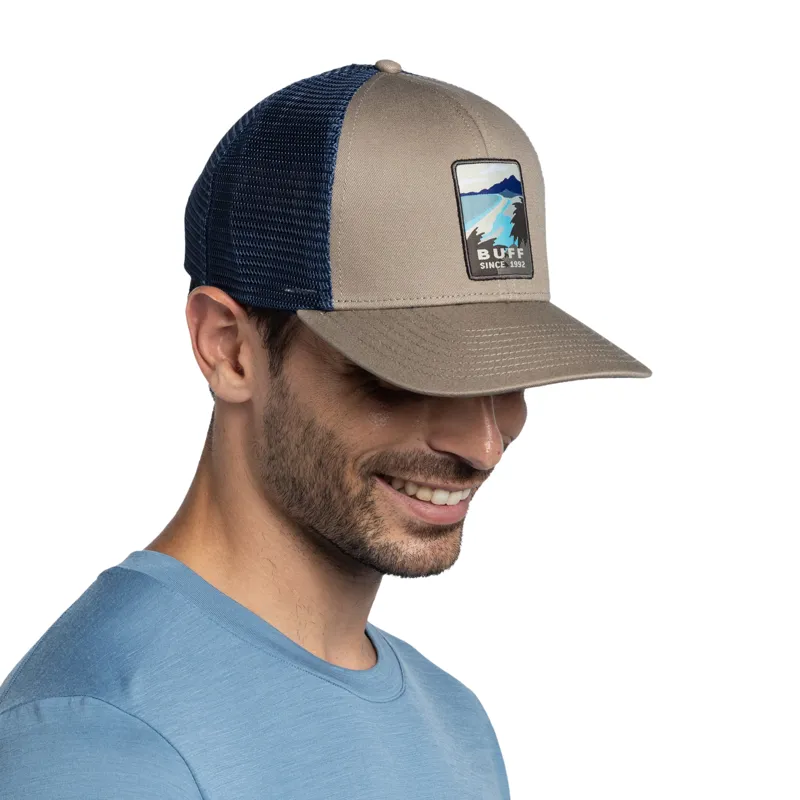 Buff Explore Trucker Cap in Soor Tundra Khaki-2