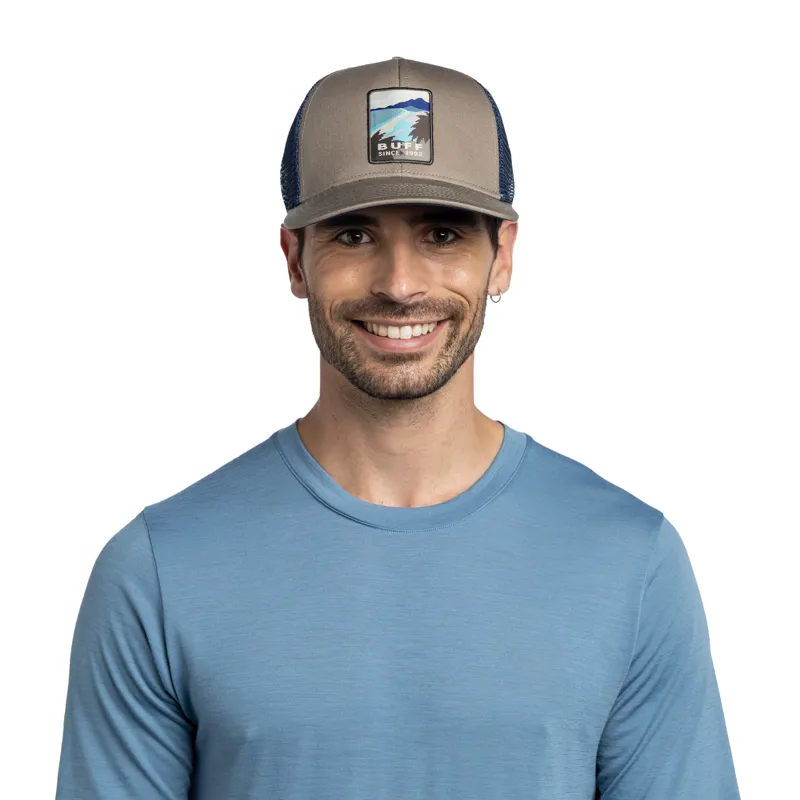 Buff Explore Trucker Cap in Soor Tundra Khaki-3