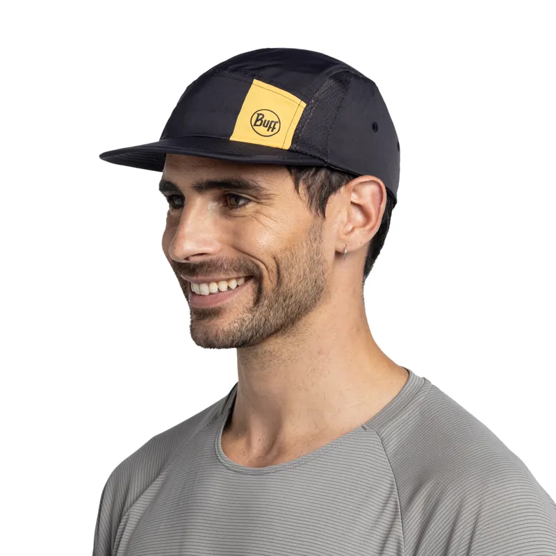 Buff 5 Panel Go Cap in Logo Black-3