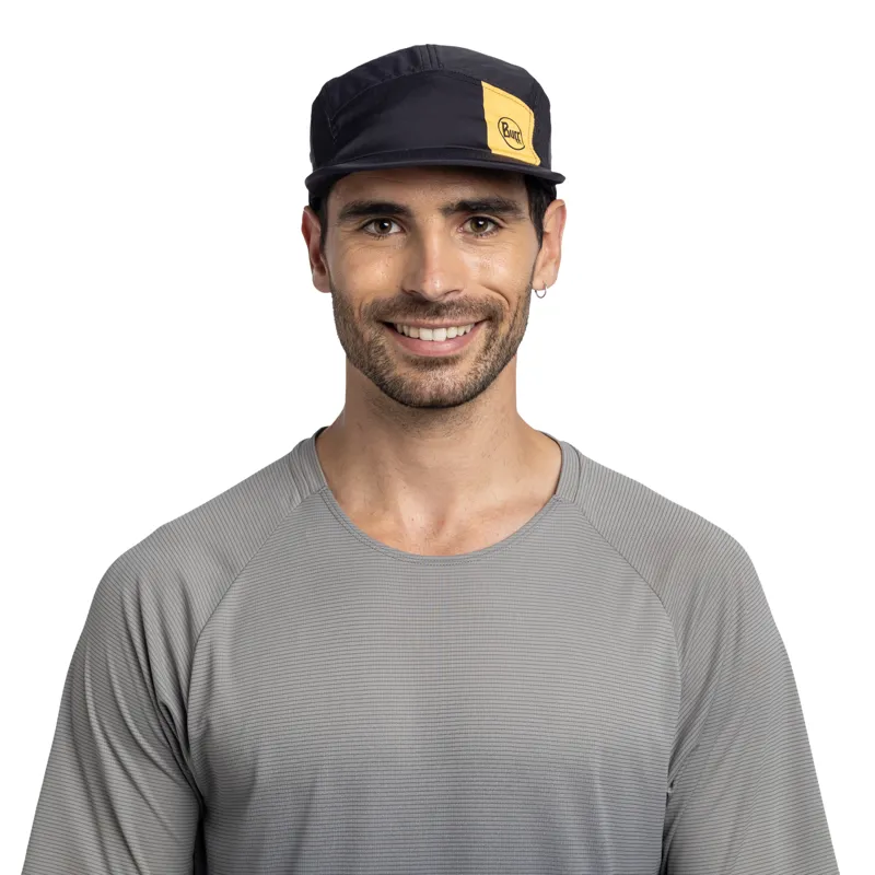 Buff 5 Panel Go Cap in Logo Black-2