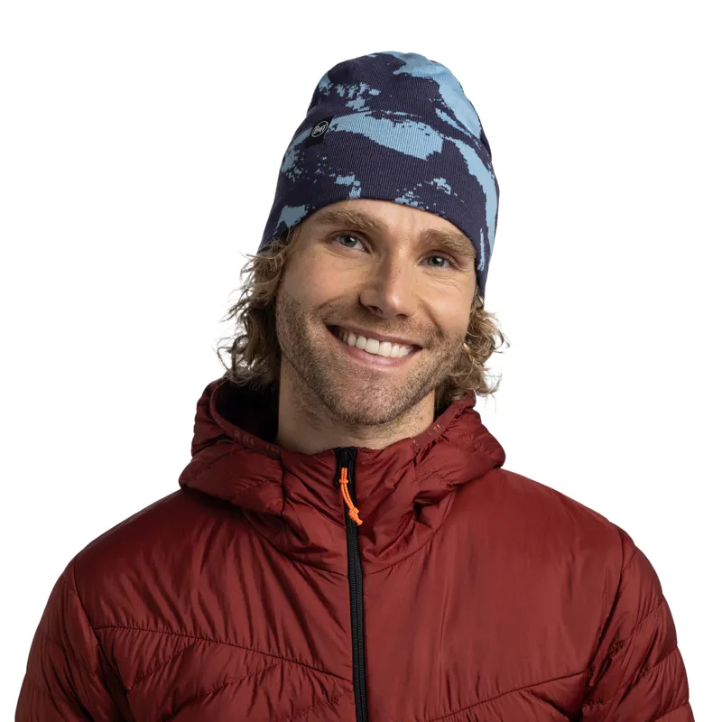 Buff Knitted Hat Unisex in Erlan Midnight Navy-2